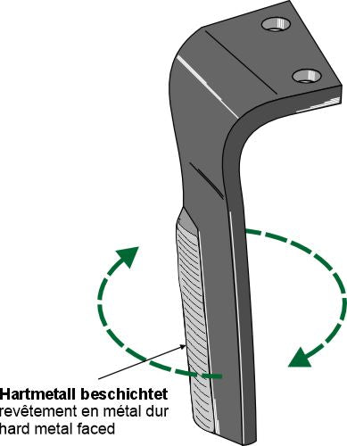 Tine for rotary harrows, right