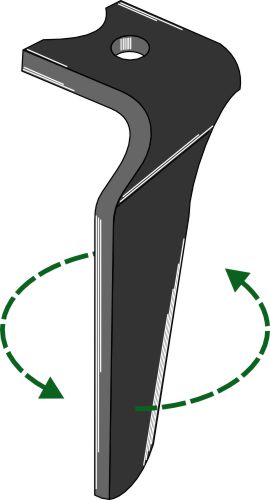 Tine for rotary harrows, left