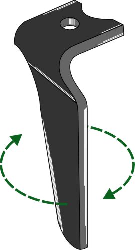 Tine for rotary harrows, right