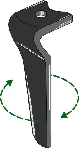 Tine for rotary harrows, right