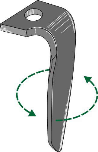 Tine for rotary harrows, left