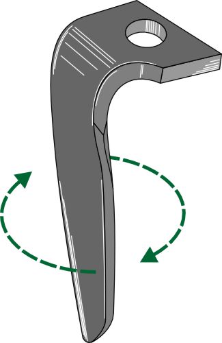 Tine for rotary harrows, right