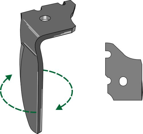 Tine for rotary harrows 335mm, right