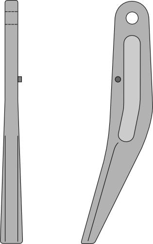 Tine for rotary harrows 335mm