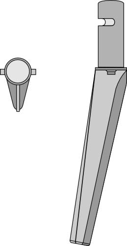 Tine for rotary harrows