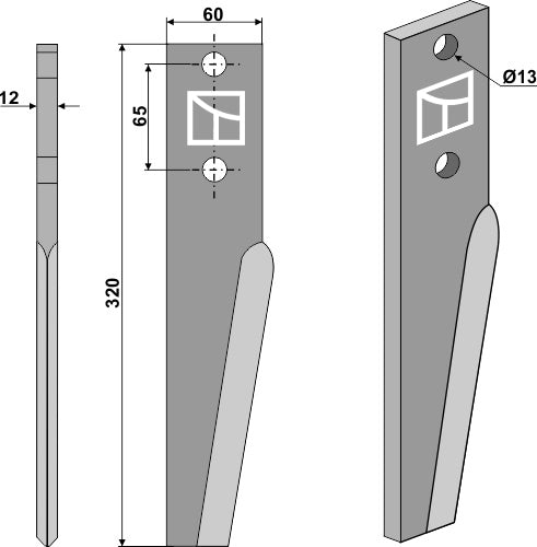 Tine for rotary harrows