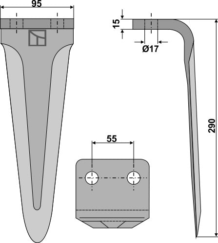 Tine for rotary harrows
