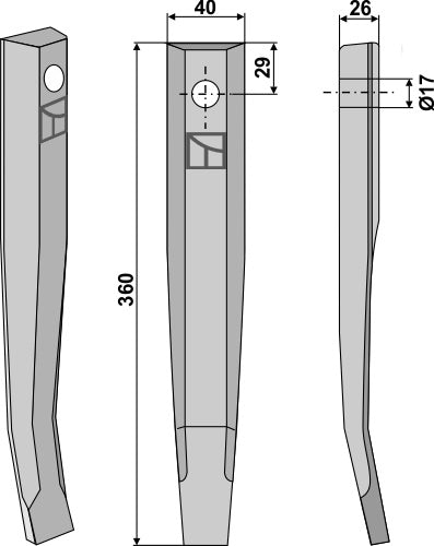 Tine for vibro-harrow