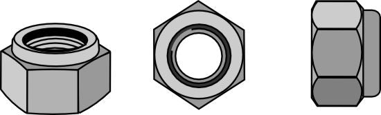 Självlåsande sexkantsmutter – M24x2 – 8,8