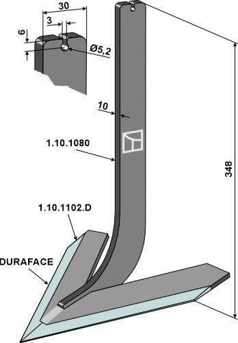 Tand med deling 200 mm - DURAFACE