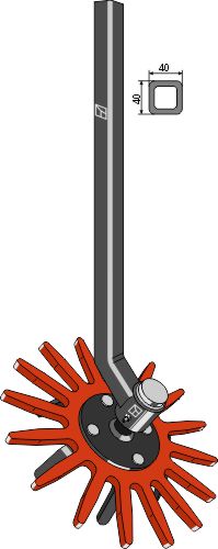 Fingerlukker, Ø370 mm, komplet med skaft - venstre