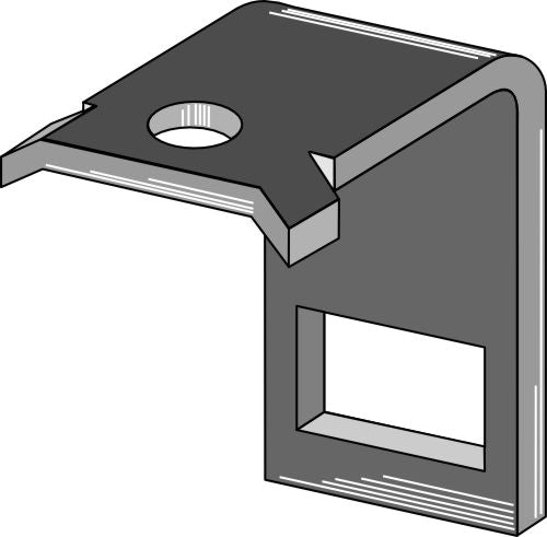 Klemme til tand 45x12 med forstærkningsfjeder 45x10