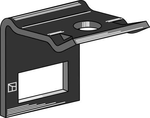 Klemme til  tand 40x12 med forstærkningsfjeder 40x10