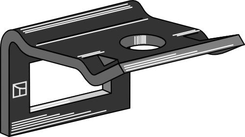 Klemme til  tand 40x12 med forstærkningsfjeder 40x10