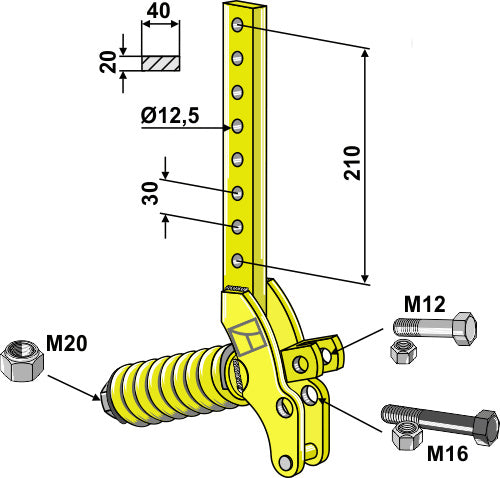 Klemme komplet uden tand