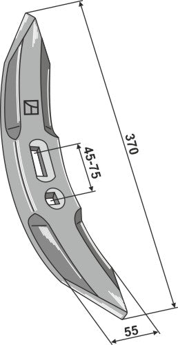 Kultivatorplov 370 mm