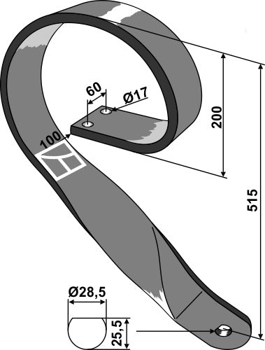 Fjedertand - højre model