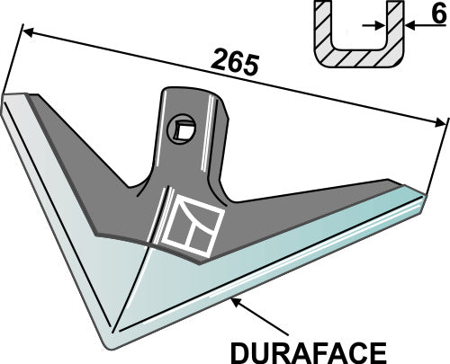Sweep 265 mm - DURAFACE