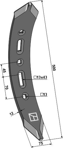 Snoet stubbe-spids - venstre model