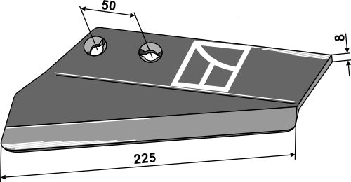 Erstatningsvinge til stubbeplov, venstre