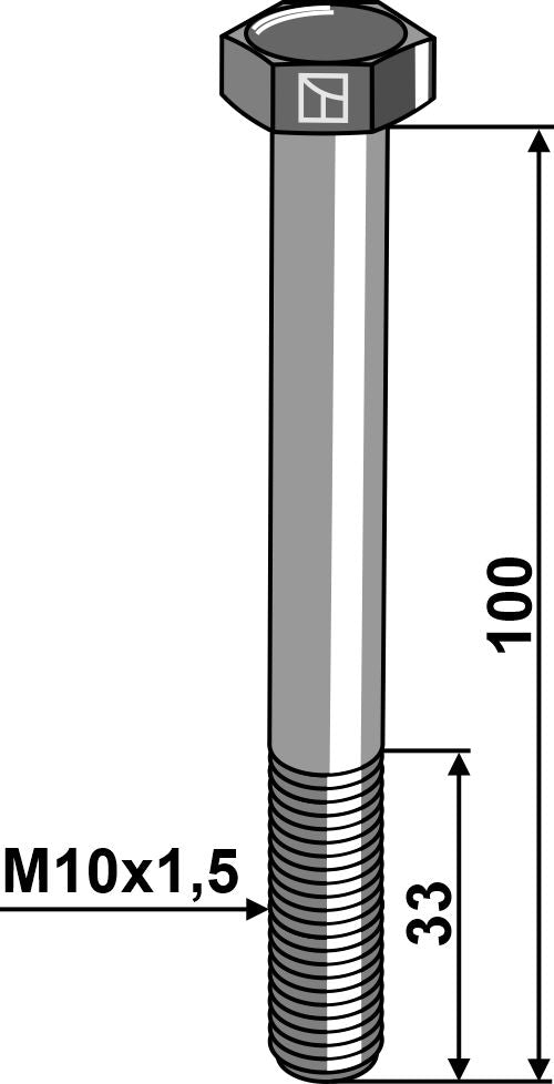 Sekskantbolt M10x1,5x100 uden møtrik