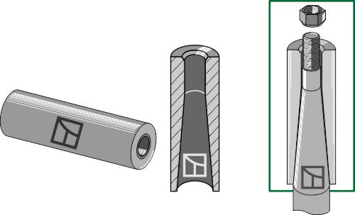 Svejsebøsning til stor balle-tand med M22-gevind