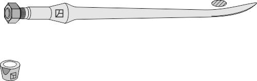 Skeformet tand 900 mm