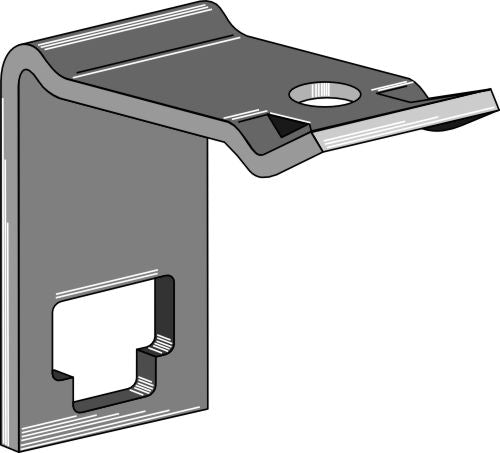 Klemme til dobbelt spiralfjedre 30x30