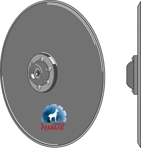 Såmaskineskive Ø382x4 - komplet