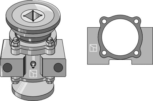 Lejesæt til 40x40 firkantet aksel