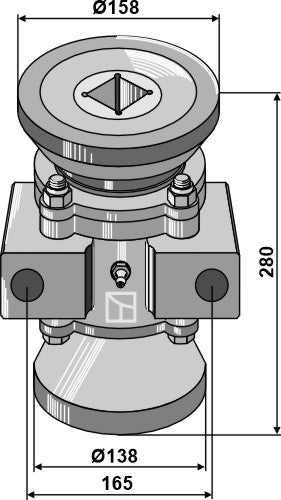 Lejesæt til 40x40 firkantet aksel