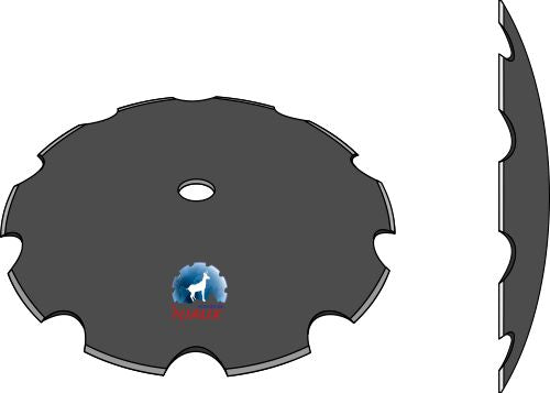 Skive med indhak Ø510x4