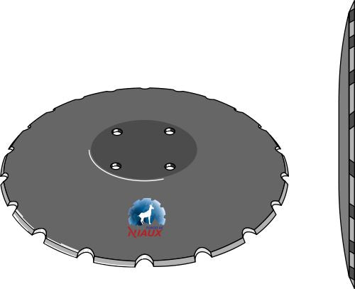Konkav skive Ø510x5,5  - takket