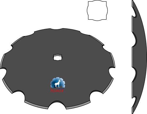 Skive med hak Ø660x6