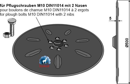 plovskær til plov Ø500x5