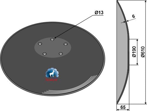 Almindelig skive - Ø610x6