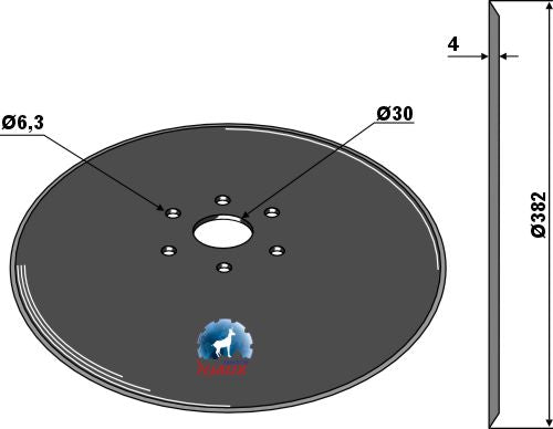 Frøsåmaskine skive Ø382x4