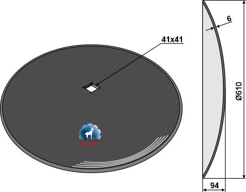 Almindelig skive Ø610x6