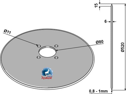 Plovskær til plov Ø520x6