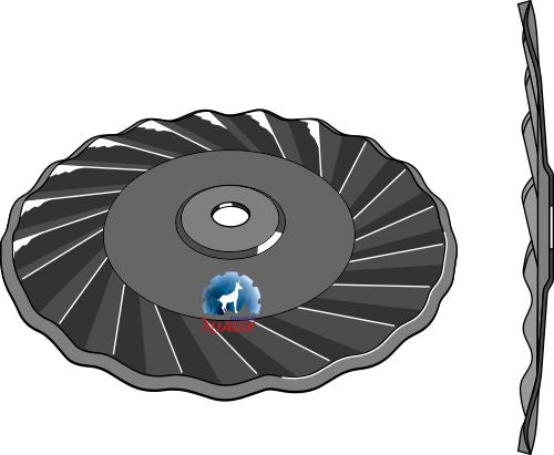Bølget skive Ø520x6,5 - venstre