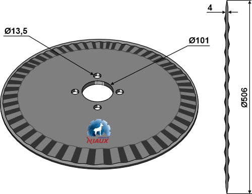 Plovskær til plov Ø506x4