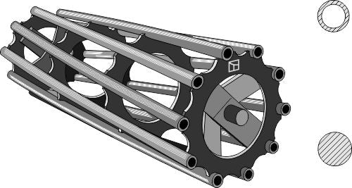 Rørformet pakkerulle 3300