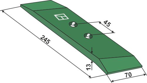 Vendbart punkt DWSR 70x13 - højre