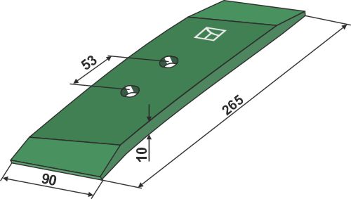 Vendbart punkt SWS600L 90x10 - venstre