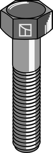 Sekskantbolt med metrisk fin gevind - M18x1,5x55 - 10.9