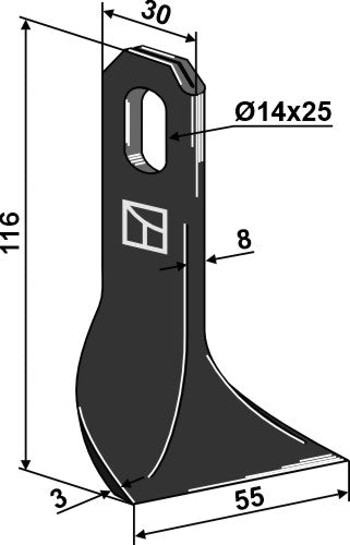 Slagle 116 x 30 mm