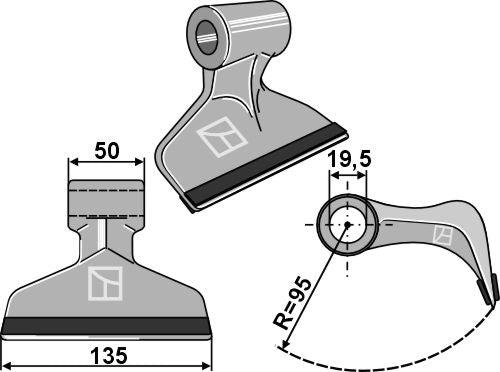 Beskæringshammer 135x50 mm - PTA