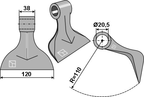 Beskæringshammer 120x38 mm