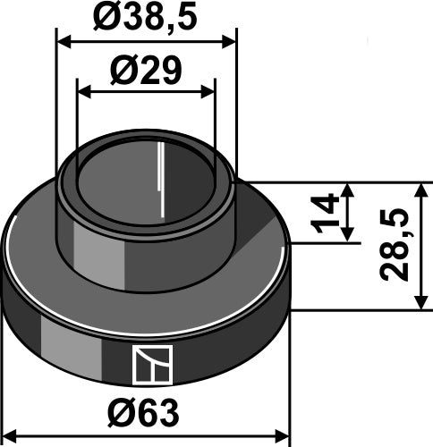 Bush 28,5 x Ø29 x Ø63