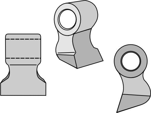 Beskæringshammer 70x58 mm
